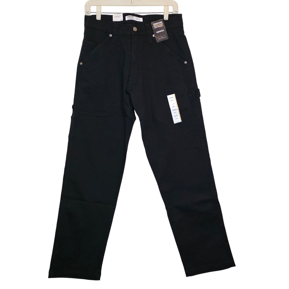 Levi Strauss Signature Workwear Carpenter Pants Black Mens 30x32 Durable NWT